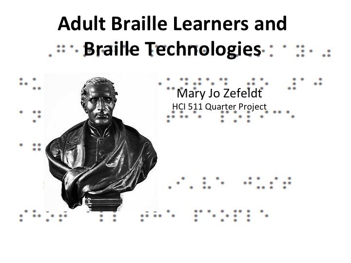Adult Braille Learners and Braille Technologies Image